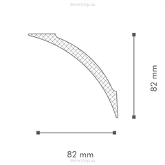 Плинтус из полиуретана NMC Гладкий карниз NE 3