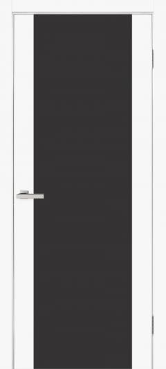 Міжкімнатні двері ОМіС Cortex Gloss Білий silk matt triplex чорний
