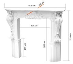 Decorative fireplace Perimeter FPM-1431