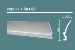 Карниз с орнаментом гибкий Европласт 1.50.622