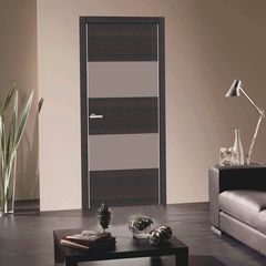 Межкомнатная дверь Omis Cortex Alumo 04 graphite wenge line