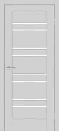 Міжкімнатні двері Оміс Rino 01 G ПВХ світло-сірий silk matt