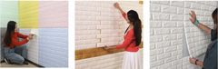 3D панель Sticker wall Самоклеющиеся под кирпич Id 16 Фиолетовый