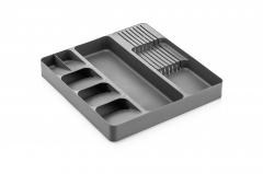 Triple cutlery tray 38x39x5.5 cm, gray Emhouse EP-902