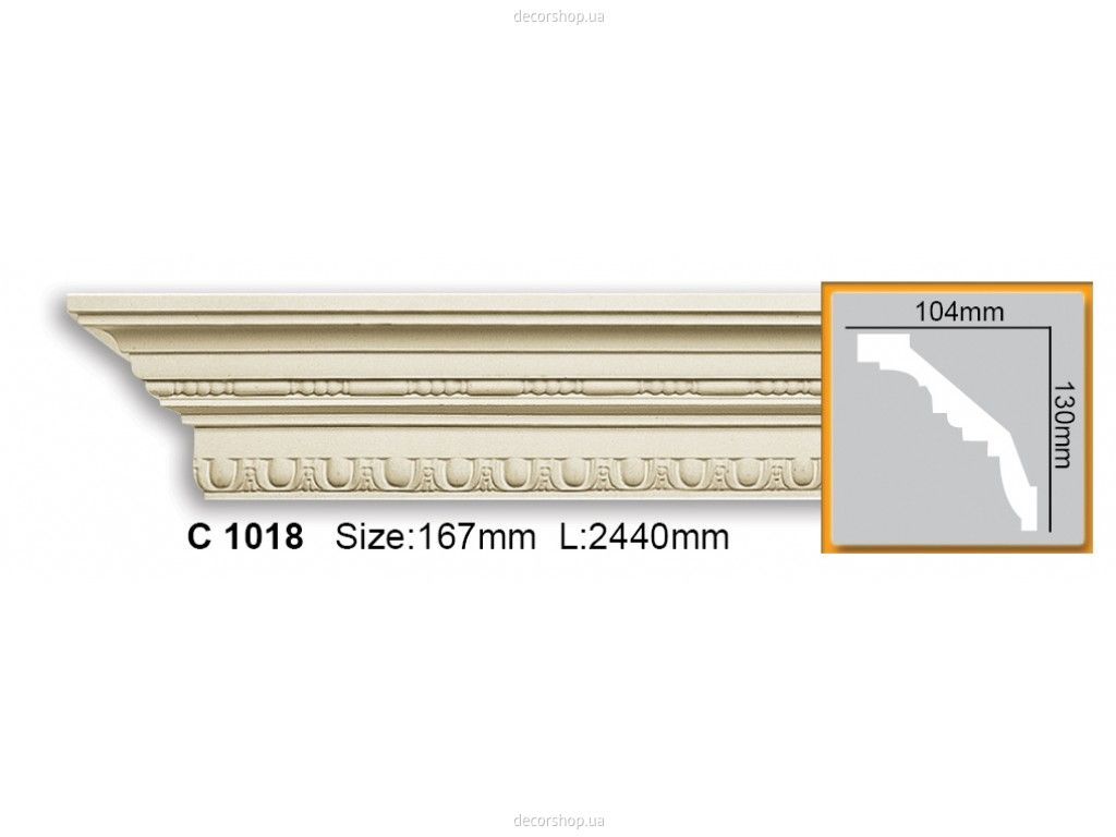 Карниз з орнаментом C 1018 (2.44м) Flexi