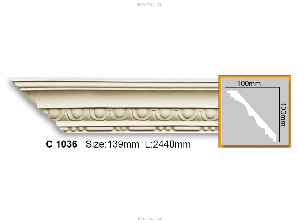 Карниз с орнаментом C 1036 (2.44м) Flexi