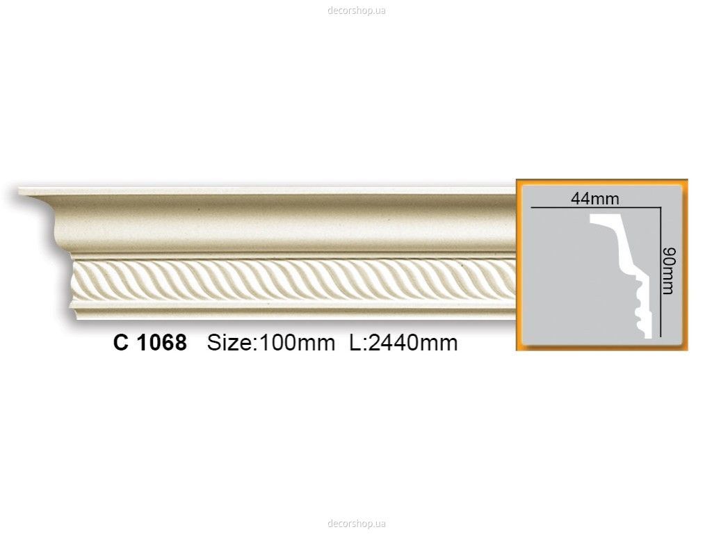 Карниз с орнаментом C 1068 (2.44м) Flexi