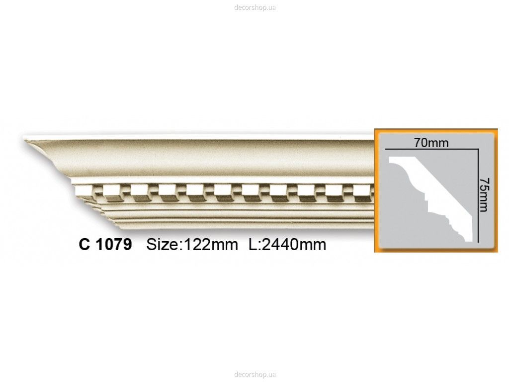 Карниз с орнаментом C 1079 (2.44м)