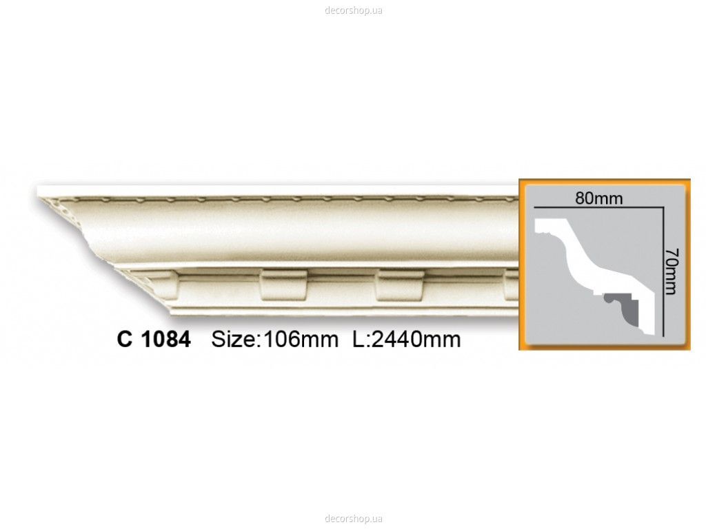 Карниз с орнаментом C 1084 (2.44м)