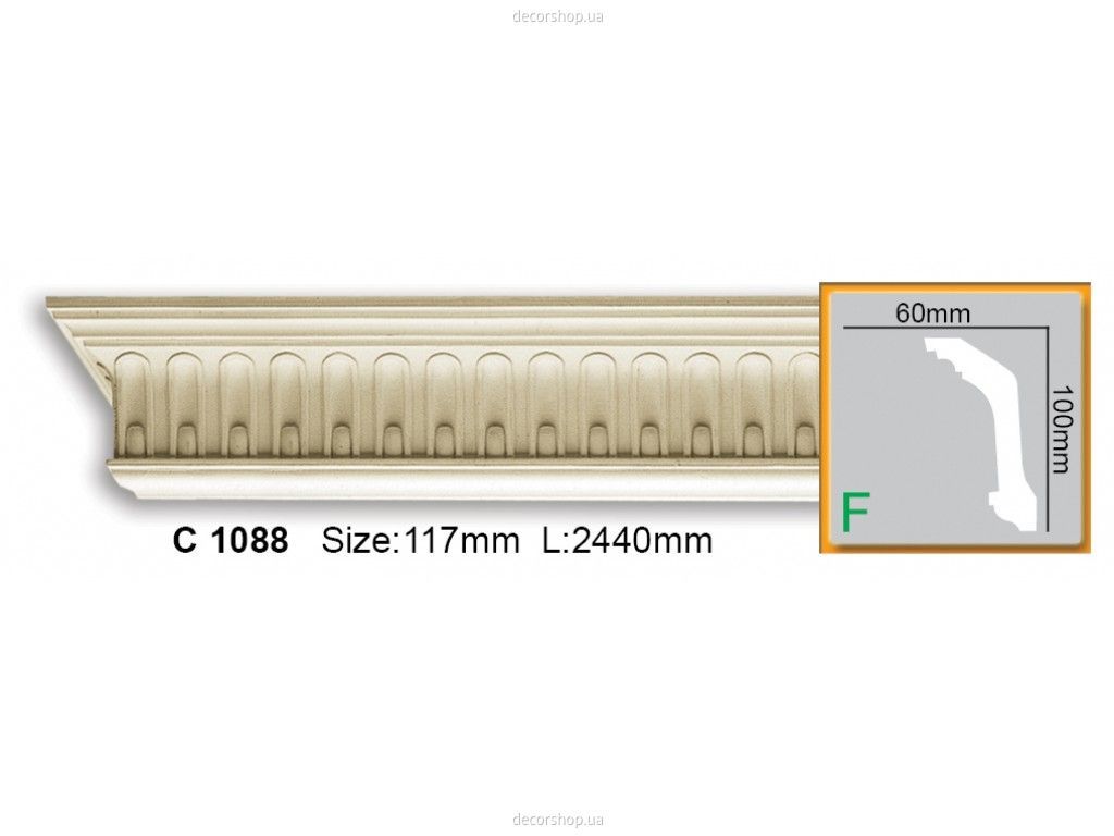 Карниз с орнаментом C 1088 (2.44м)