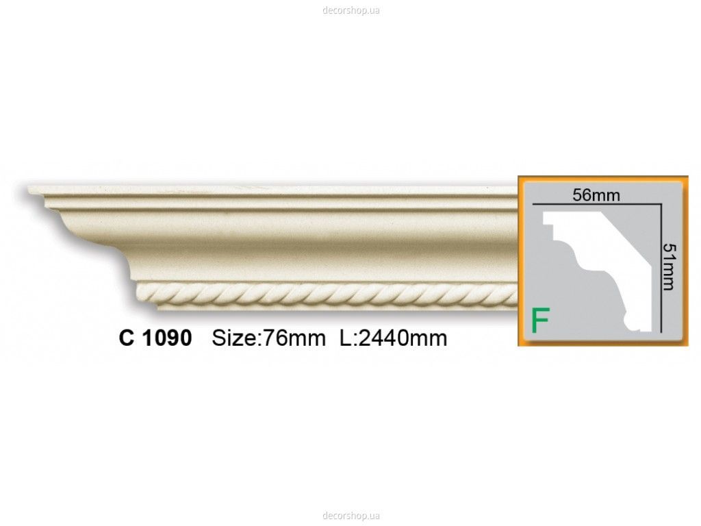Карниз с орнаментом C 1090 (2.44м) Flexi