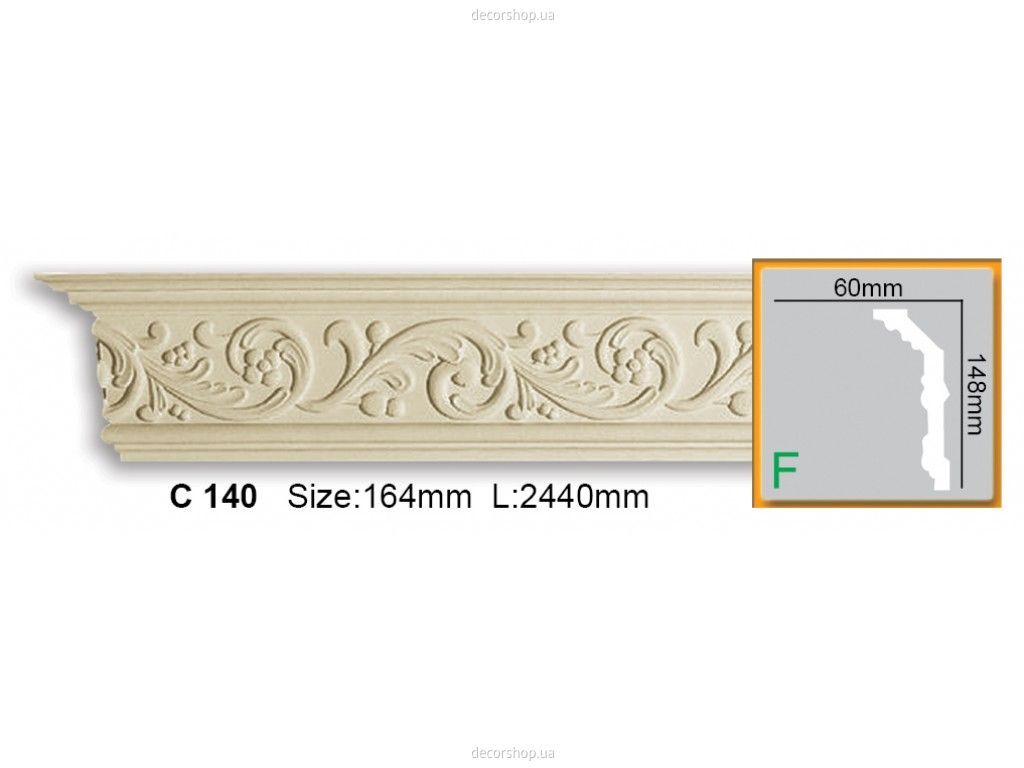 Карниз с орнаментом C 140 (2.44м) Flexi