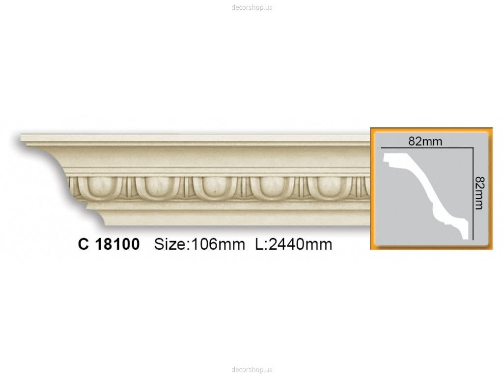 Карниз с орнаментом C 18100 (2.44м) Flexi