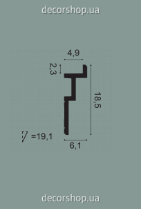 Гладкий карниз C396