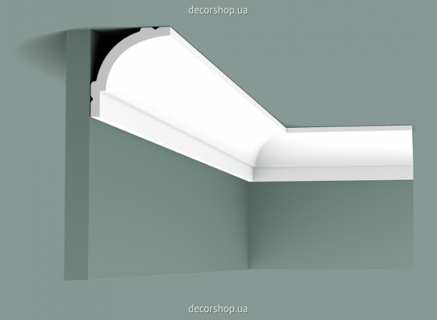 Гладкий карниз CB525N не грунтованный