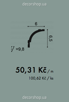 Гладкий карниз CB525N не грунтованный