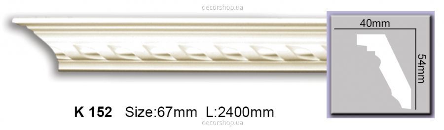 Карниз с орнаментом K152 Flexi