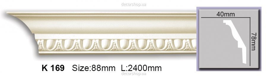 Карниз с орнаментом K169 Flexi