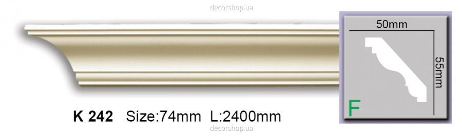 Гладкий карниз K242 Flexi
