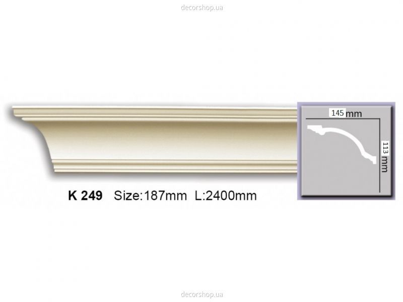Гладкий карниз K249