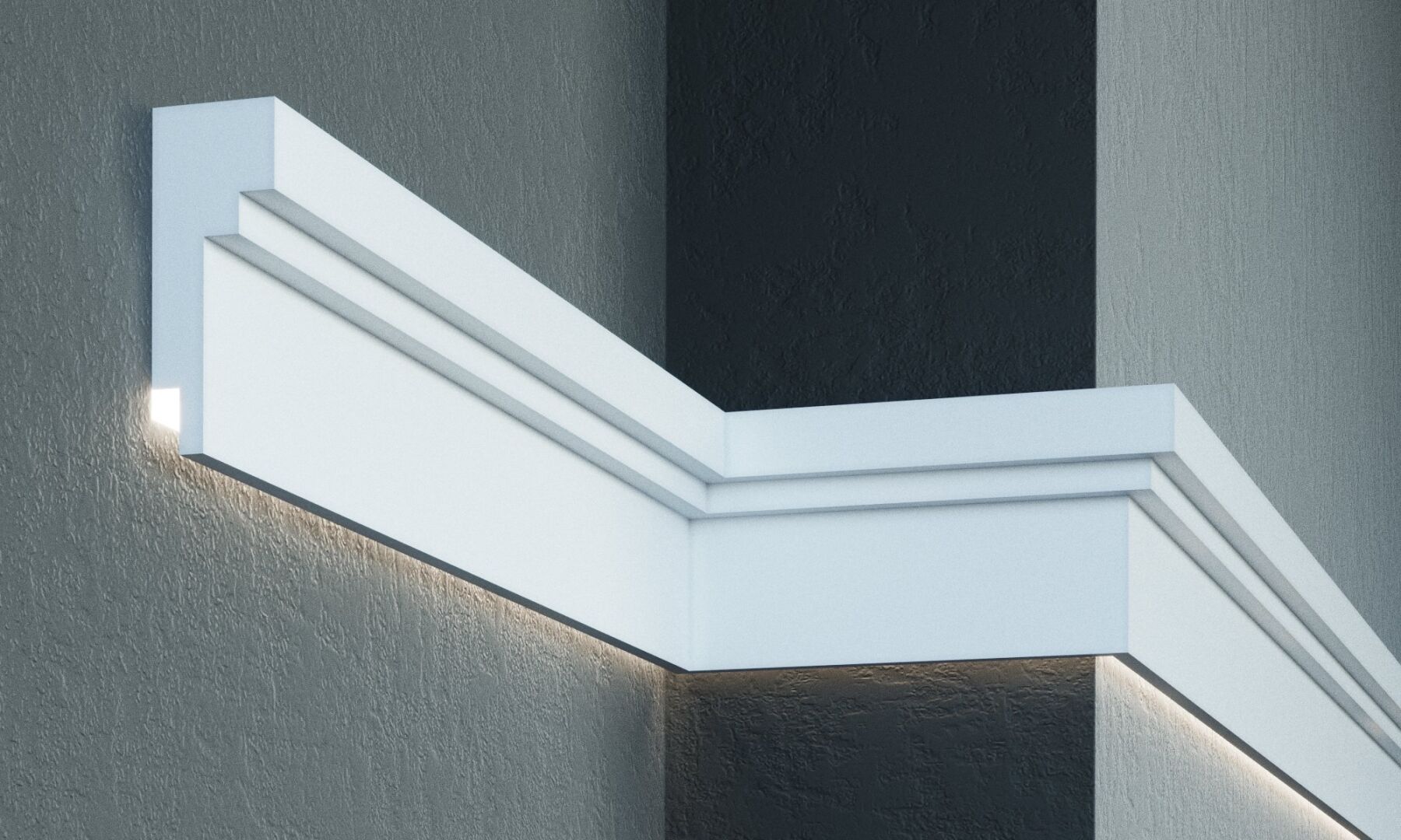 Карниз под подсветку KC 303LED (2.00м) Prestige Decor