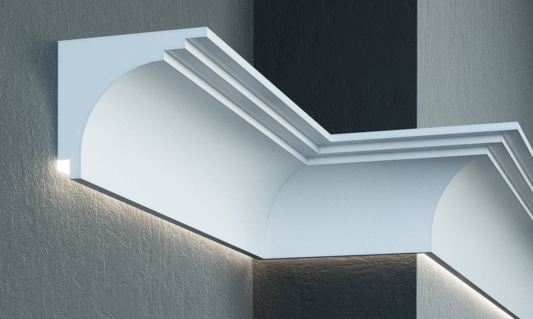 Карниз под подсветку KC 305LED (2.00м) Prestige Decor