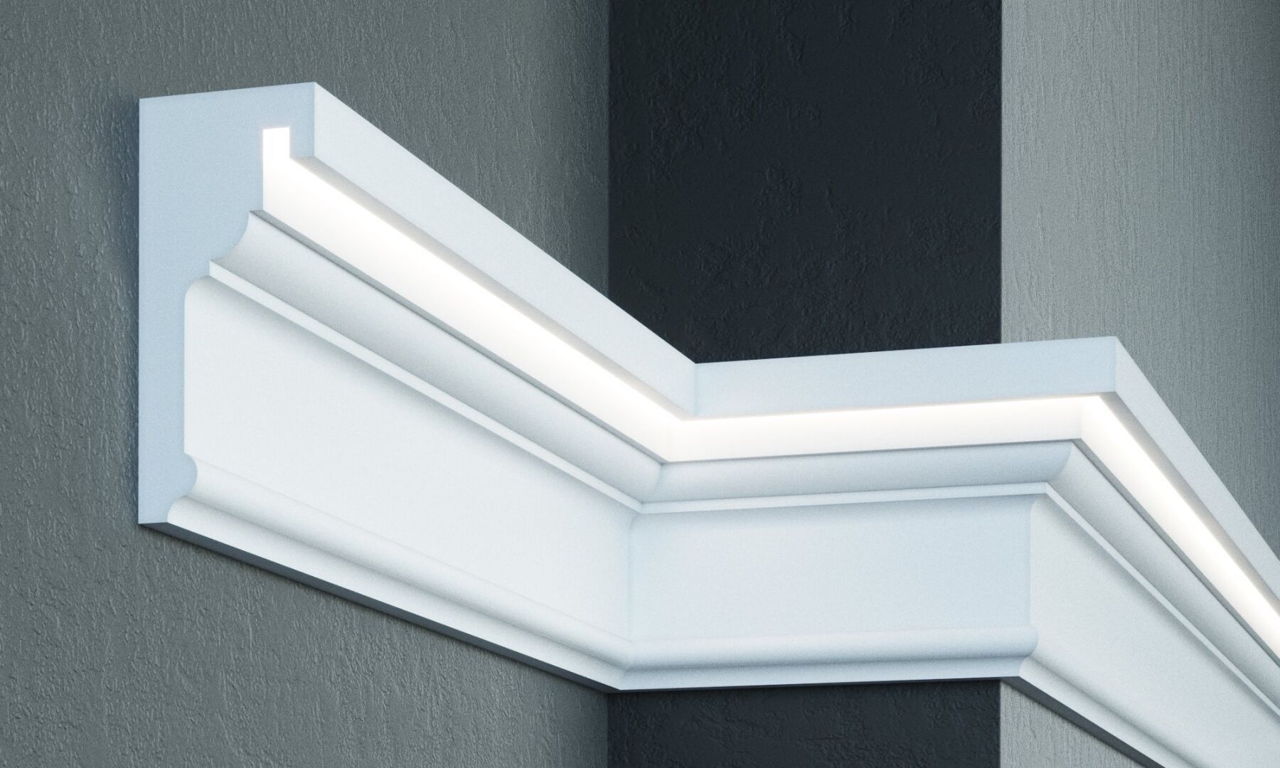 Карниз под подсветку KC 308LED (2.00м) Prestige Decor