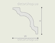 Плинтус из полиуретана Гладкий карниз NMC M 50