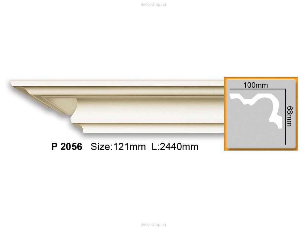 Гладкий карниз P 2056 (2.44м) Flexi