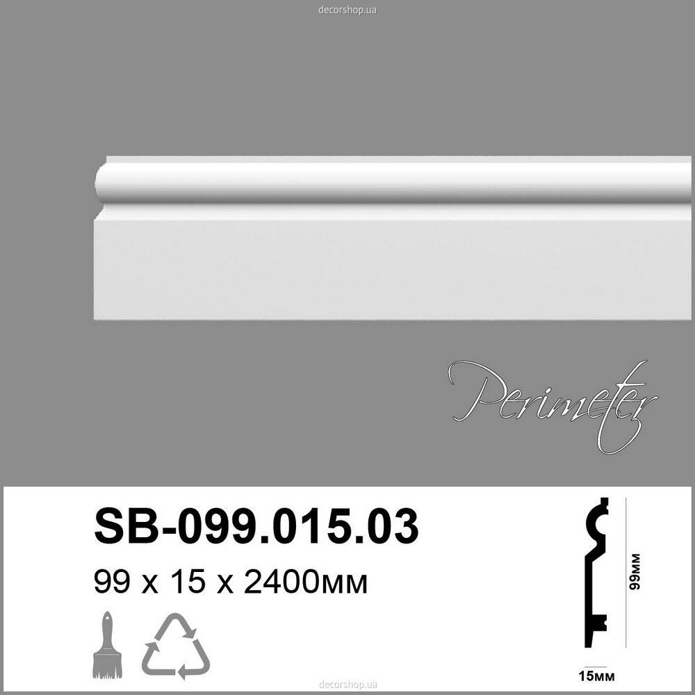 Плинтус из полиуретана SB-099.015.03