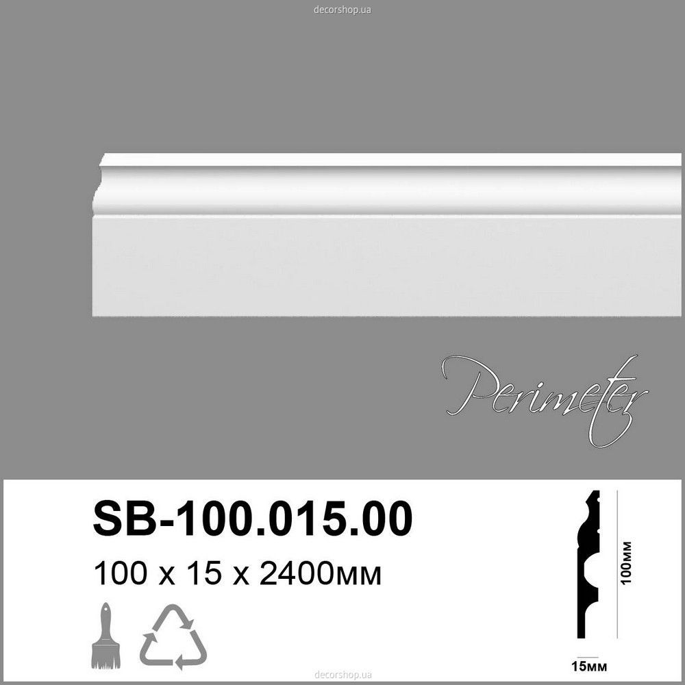 Плинтус из полиуретана SB-100.015.00