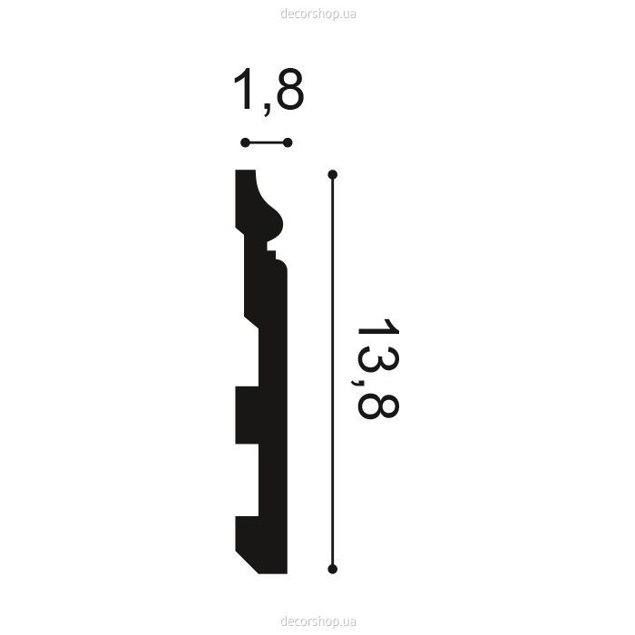 Плинтус из полиуретана SX118F