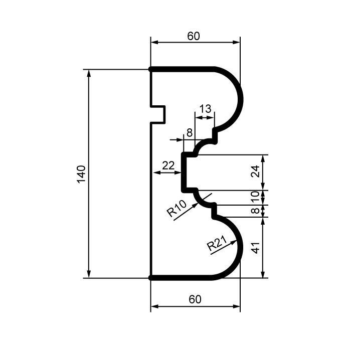 Молдинг для фасада Prestige Decor MC121
