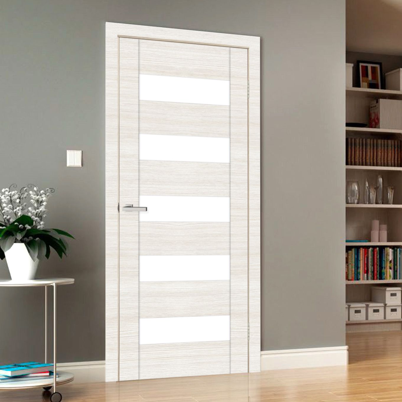 Межкомнатная дверь Cortex Deco 04 дуб bianco line