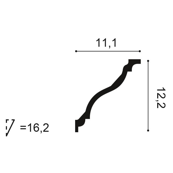 Гладкий карниз C833