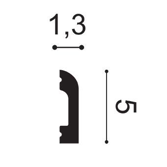 Плинтус из полиуретана DX182 Flex