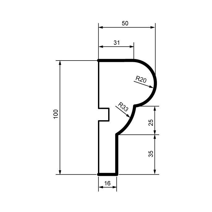 Молдинг для фасаду Prestige Decor MC110