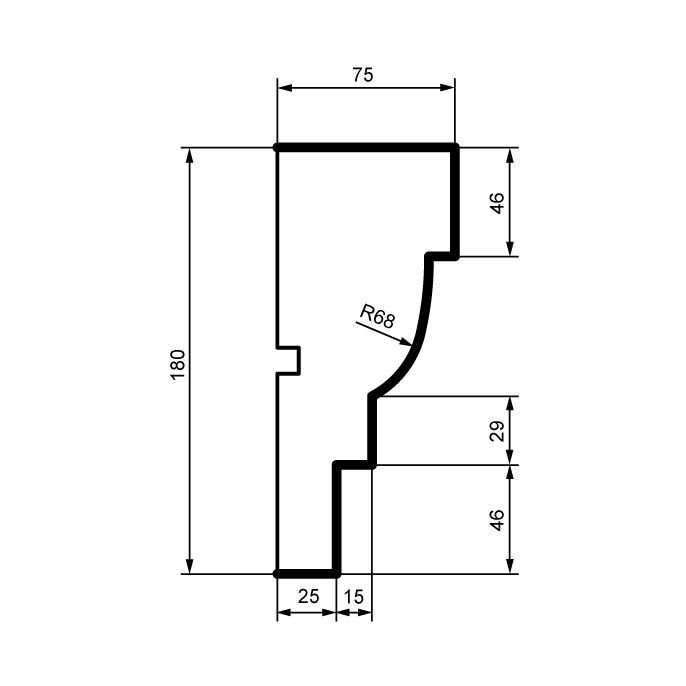Молдинг для фасада Prestige Decor MC136