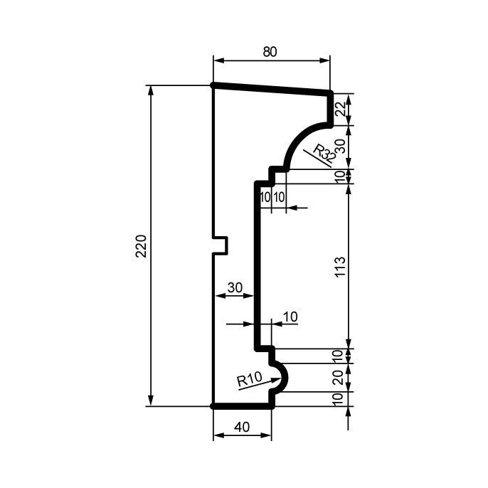 Молдинг для фасада Prestige Decor MC140