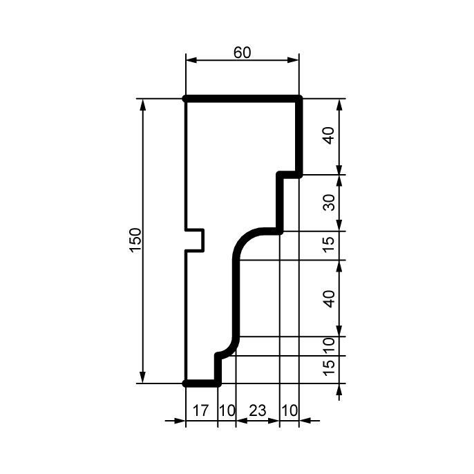 Молдинг для фасада Prestige Decor MC165