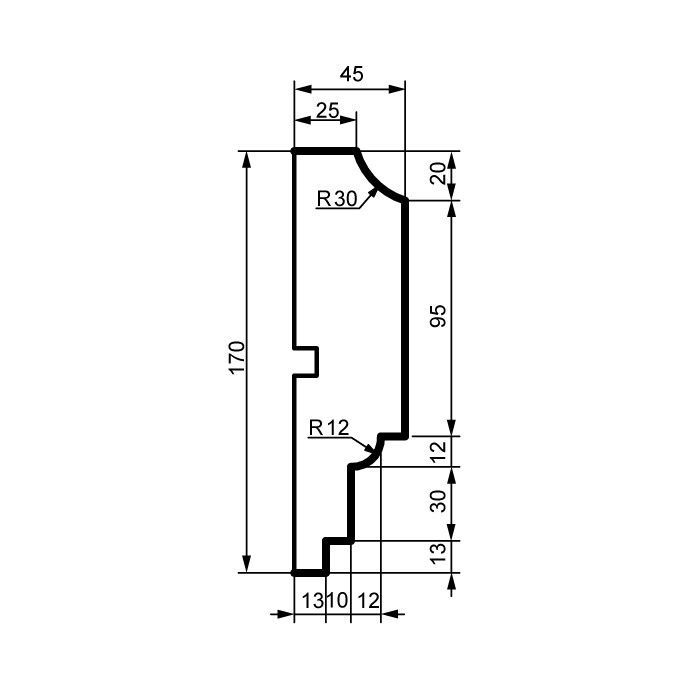 Молдинг для фасаду Prestige Decor MC167