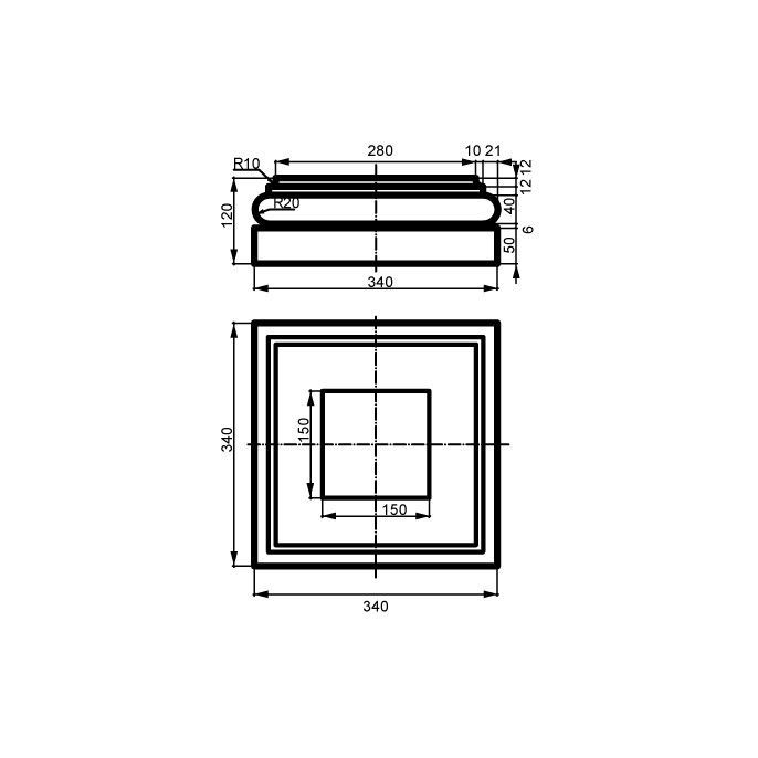 Фасадная колонна Основание колонны Prestige Decor LC113-3