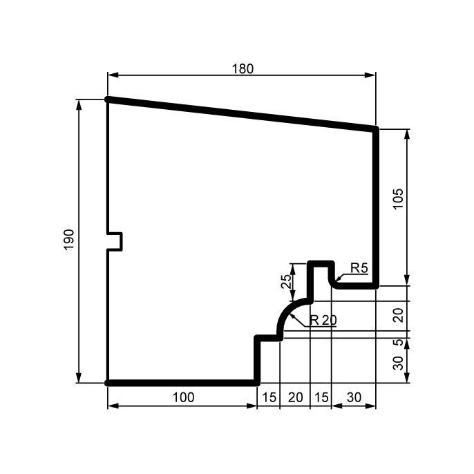 Фасадный подоконник Подоконник Prestige Decor DC117