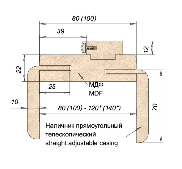 Межкомнатная дверь Двери Omis T01 ПО кора бронза NL дуб Саванна
