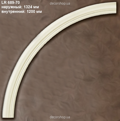 Потолочный бордюр (дуга) Gaudi Decor LR 689/70 молдинг радиальный