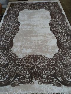 Акриловый ковер Nisantasi s032 dbeige brown
