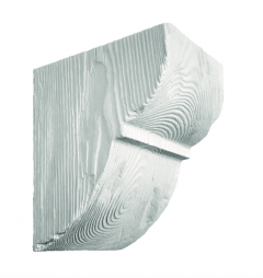 Консоль балки Decowood Рустик EQ 015 classic белая 19х17