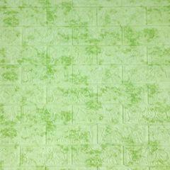 Самоклеющиеся 3D панель Sticker wall под кирпич Мрамор зеленый Id 64