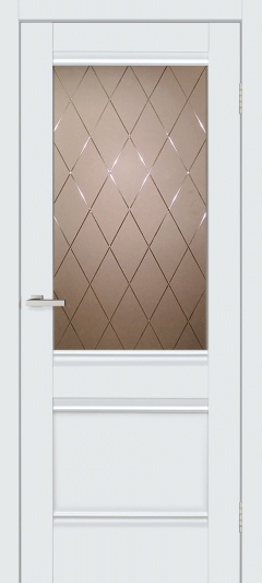 Двери Omis Валенсия 1.1 СС+КР белый silk matt