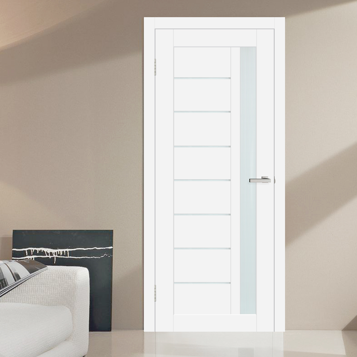 Міжкімнатні двері ОМіС Cortex Deco 09 білий silk matt